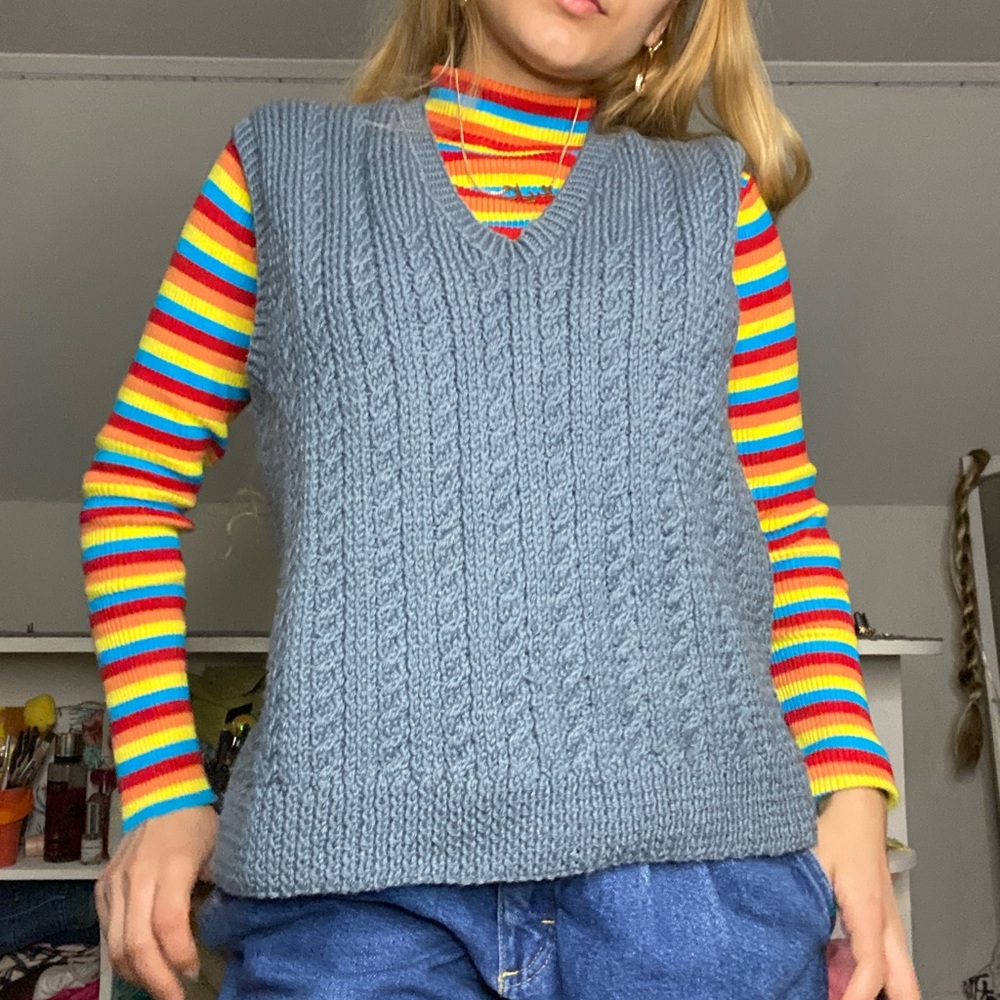 Blue Sweater vest